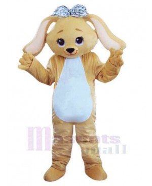 Yellow Puppy Dog Mascot Costume Animal Fancy Dress