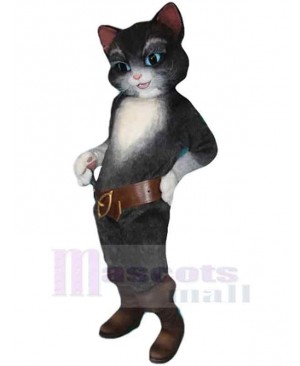 Black and White Cat Mascot Costume Animal with Blue Eyes