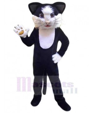 Cool Black and White Cat Mascot Costume Animal