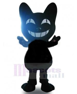 Funny Smiling Black Cat Mascot Costume Animal
