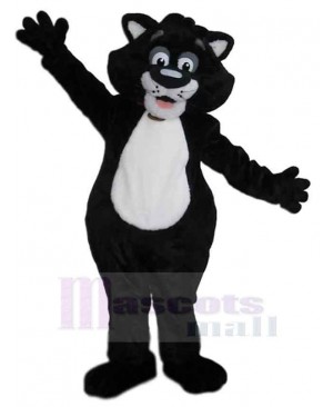 Friendly Black House Cat Mascot Costume Animal