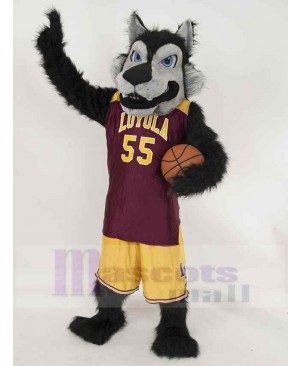 Cool Basketball Wolf Mascot Costume Animal
