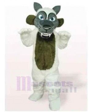 Gray Brown And White Wolf Mascot Costume Animal
