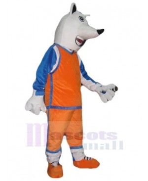 Sport White Wolf Mascot Costume Animal