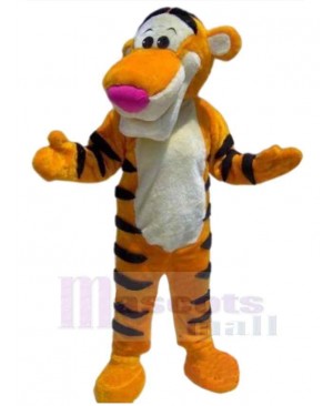Tiger Mascot Costume Animal with Pink Nose