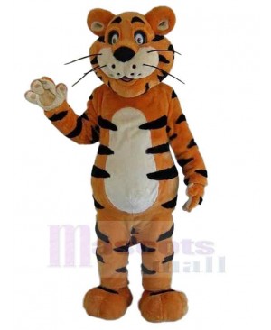 Docile Orange Tiger Mascot Costume Animal