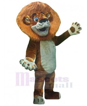 Power Brown Lion Mascot Costume Animal