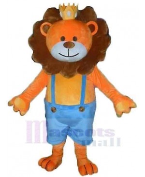 Orange King Lion Mascot Costume Animal