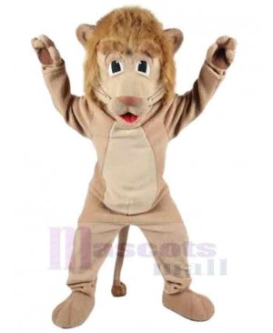 Lovable Brown Lion Mascot Costume Animal