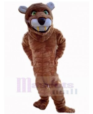 Green Eyes Muscle Lion Mascot Costume Animal