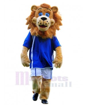 Blue Eyes Sport Lion Mascot Costume Animal
