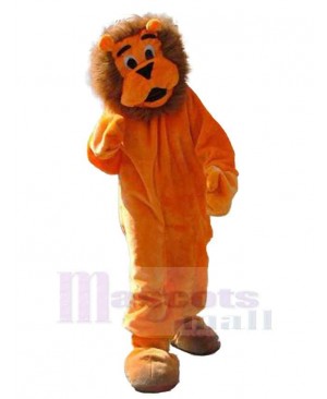 Confused Orange Lion Mascot Costume Animal