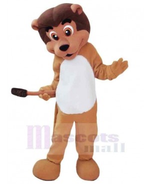 Kindly Brown Lion Mascot Costume Animal