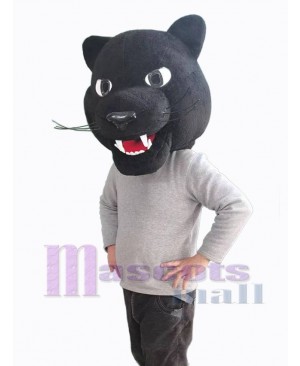 Black Leopard Head Only Panther Mascot Costume Animal