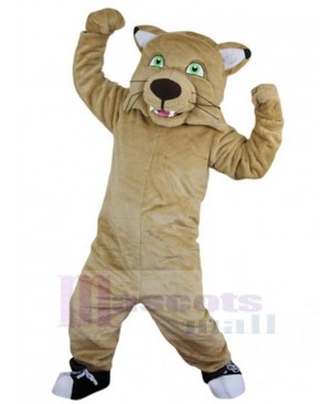 Khaki Leopard Mascot Costume Animal