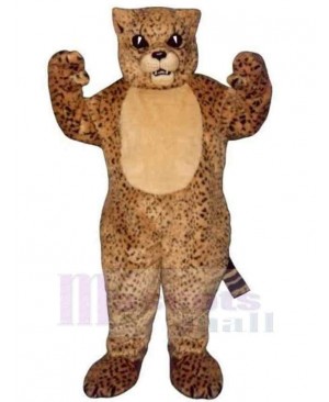 Strapping Brown Leopard Mascot Costume Animal