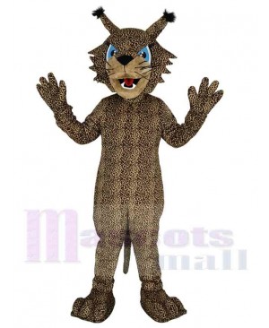 Brown Spotted Bobcat Mascot Costume