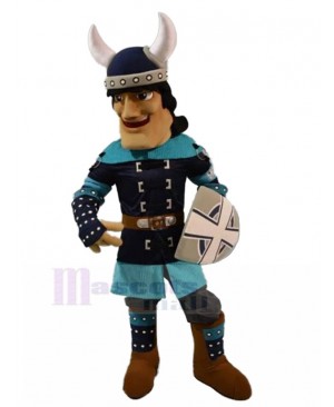 Smiling Viking Knight Mascot Costume People