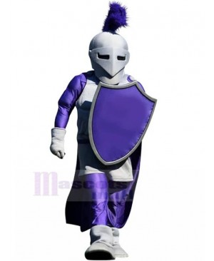 Spartan Knight with Purple Tassel Mascot Costume People