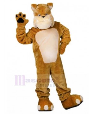 Fierce Brown British Bulldog Spike Mascot Costume