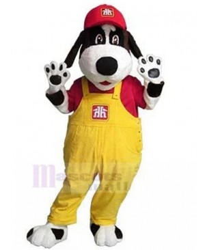 Home Hardware Handy Dog Mascot Costume Animal with Yellow Overall