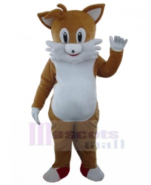 Amiable Brown Cat Mascot Costume Animal