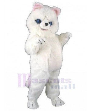Plush White Persian Cat Mascot Costume Animal