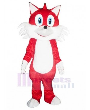 Cuddly Red and White Cat Mascot Costume Animal