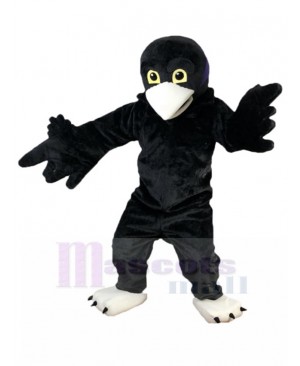 Black Eagle Mascot Costume with White Beak Animal