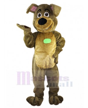 New Version Smiling Brown Dog Mascot Costume Animal