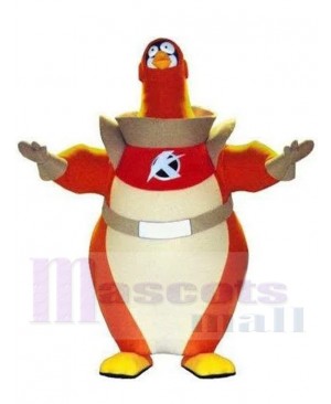 Orange Astronaut Penguin Mascot Costume Animal
