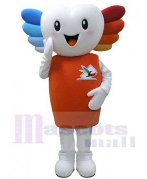 Colored Hair Snowman Mascot Costume Cartoon