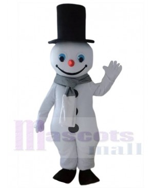 Gentleman Snowman Mascot Costume Cartoon