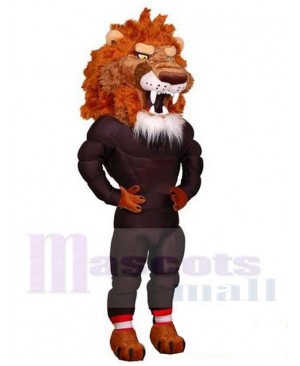 Muscular Lion Mascot Costume Animal in Sportswear