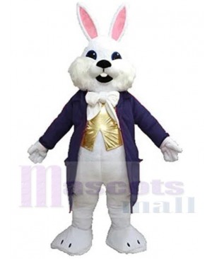 Dark Purple Wendell Easter Bunny Mascot Costume Animal