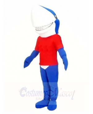 Cute Blue Smile Shark Mascot Costumes Sea 