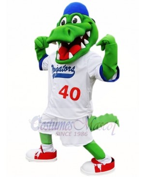 Cute Blue Hat Athlete Crocodile Mascot Costume Alligator Mascot Costumes