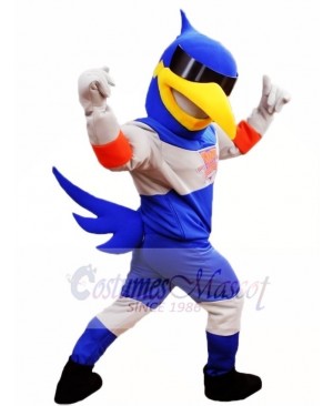 Blue Bird with Sunglasses Mascot Costumes
