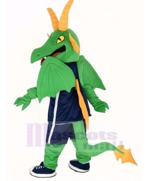 Green and Orange Dragon Mascot Costume