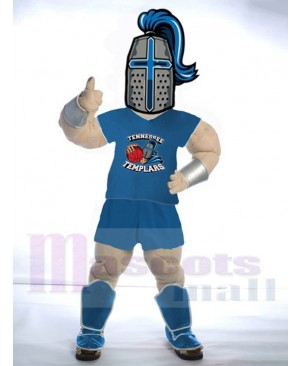 Spartan Trojan Knight Sparty Mascot Costume People in Blue Jersey