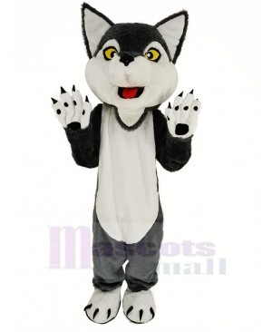 Cute Gray Wolf Mascot Costume Animal