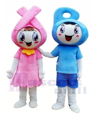 Lovely Schoolboy & Schoolgirl Mascot Costume For Adult 