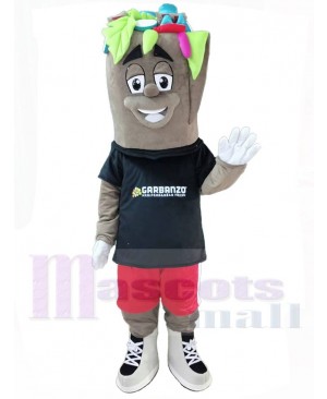 Friendly Pita Bread Mascot Costume Cartoon