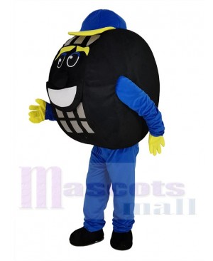 Blue and Black Auto Tyre Cab Tire Mascot Costume