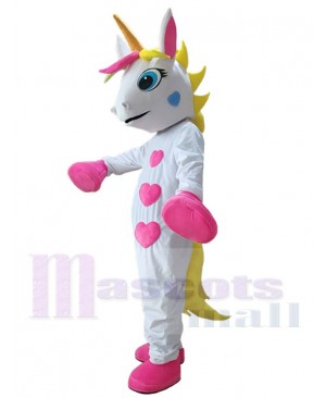 White Unicorn Mascot Costume For Adults Mascot Heads