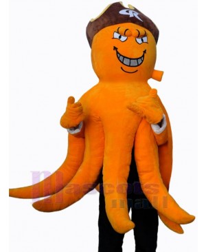 Orange Octopus Mascot Costume Ocean