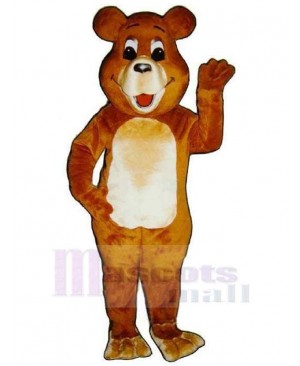 White Belly Brown Bear Mascot Costume For Adults Mascot Heads