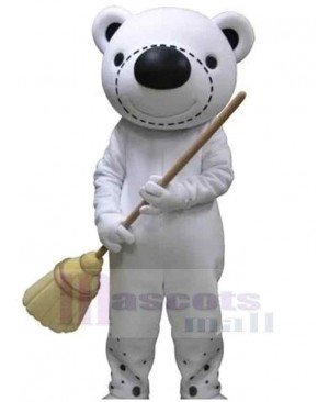 Cartoon White Bear Mascot Costume For Adults Mascot Heads