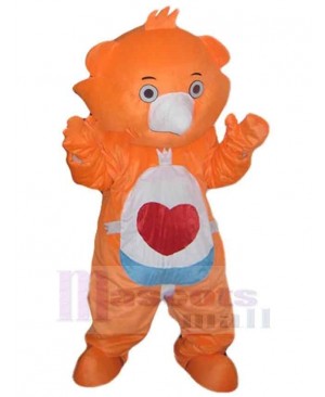 Loving Orange Bear Mascot Costume For Adults Mascot Heads