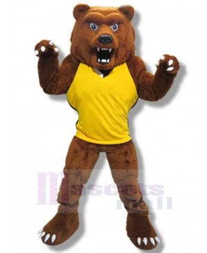 Power Grizzly Bear Mascot Costume For Adults Mascot Heads